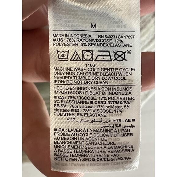 Old Navy Shirt Womens Medium Green Multi Stripe Luxe Crew Short Sleeve Stretch - Picture 7 of 9